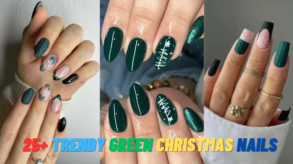 Green Christmas Nails