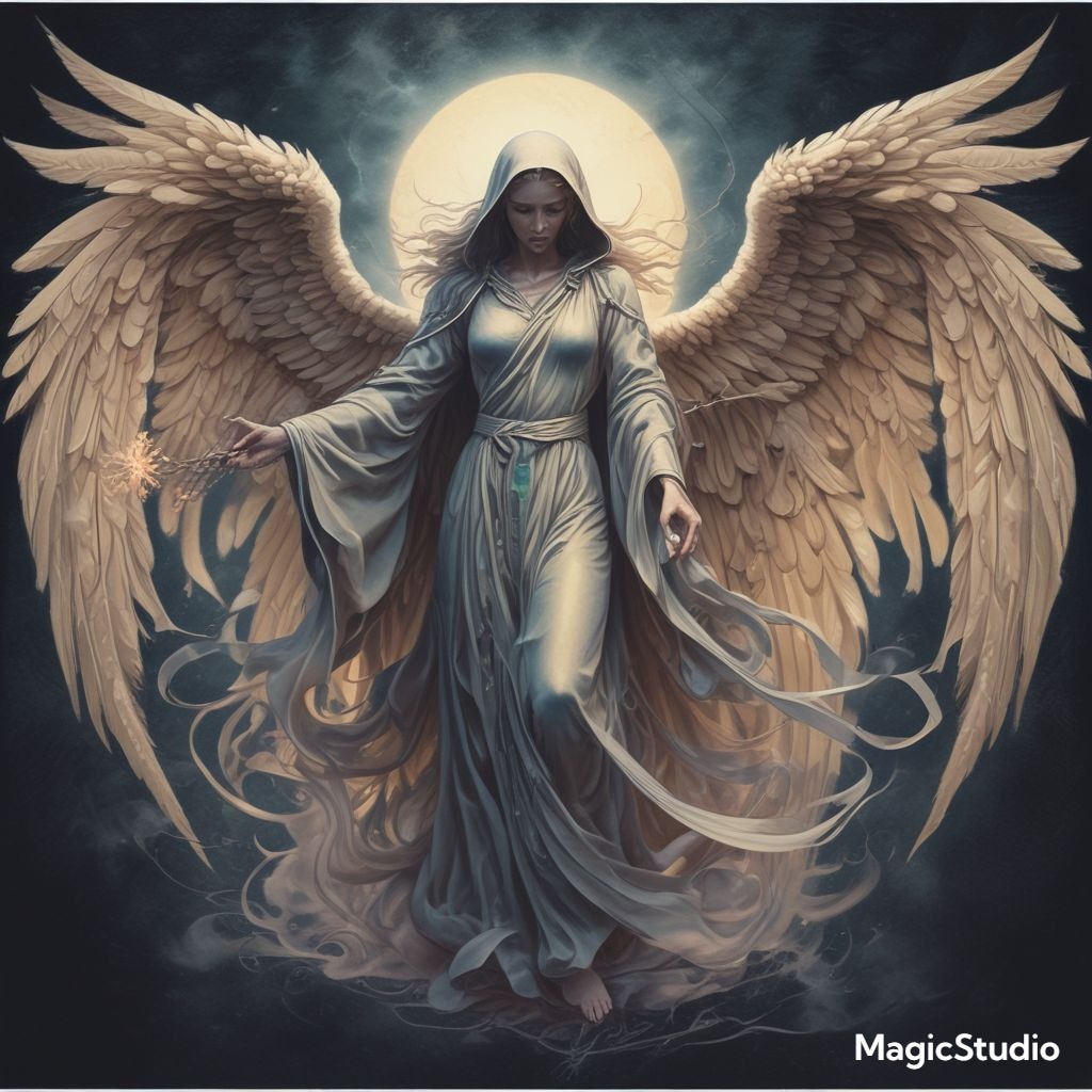 Angel of Death Tattoo Stencil Ideas