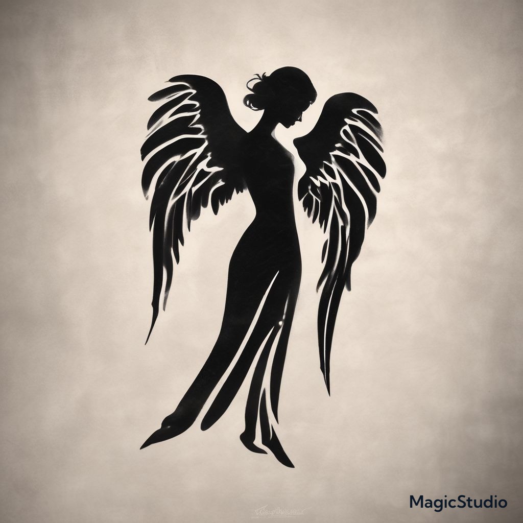 Angel of Death Tattoo Stencil Ideas
