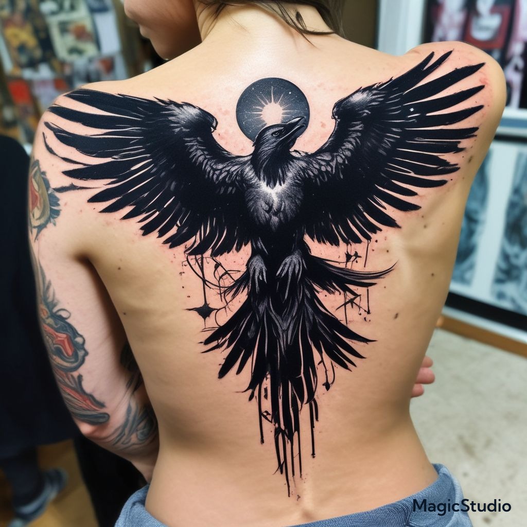 Angel of Death Tattoo Stencil Ideas