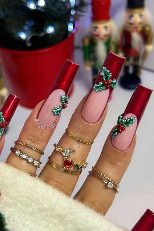 Red Christmas Nails