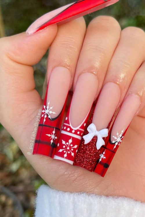 Red Christmas Nails